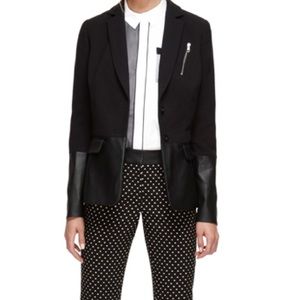 Edgy Blazer with leather bottom